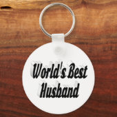 Man met zwarte tekst sleutelhanger (Voorkant)