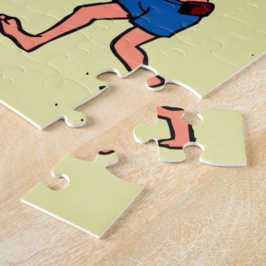 Man metaaldetecteren strand legpuzzel (Zijkant)