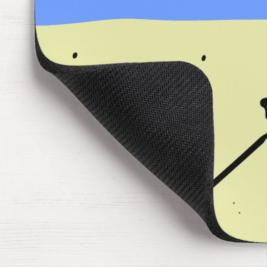 Man metaaldetecteren strand muismat (Hoek)