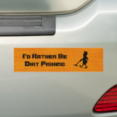 Man metaaldetecterend silhouet Bumpersticker (Op auto)
