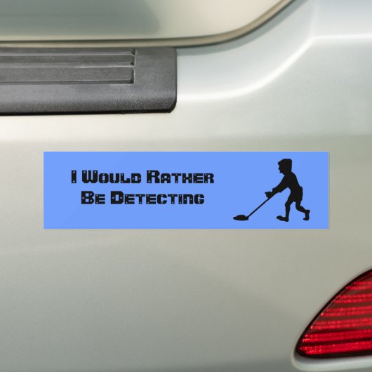  Man metaaldetecterend silhouet Bumpersticker (Op auto)