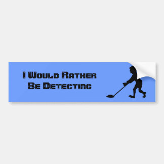 Man metaaldetecterend silhouet Bumpersticker