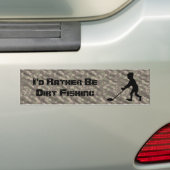 Man metaaldetecterend silhouet Bumpersticker (Op auto)
