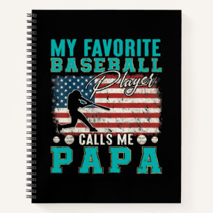 Man Mijn favoriete honkbalspeler noemt me papa Notitieboek