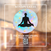 ** Man Mindfulness Reiki Yoga Meditation Window Cl Raamsticker (Vel 2)