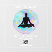 ** Man Mindfulness Reiki Yoga Meditation Window Cl Raamsticker (Vel)