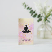 ** Man. Mindfulness Yoga Glitter Gold Meditatie Visitekaartje (Staand voorkant)
