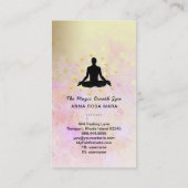** Man. Mindfulness Yoga Glitter Gold Meditatie Visitekaartje (Achterkant)