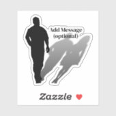 Man mist vrouw silhouet sticker (Vel)
