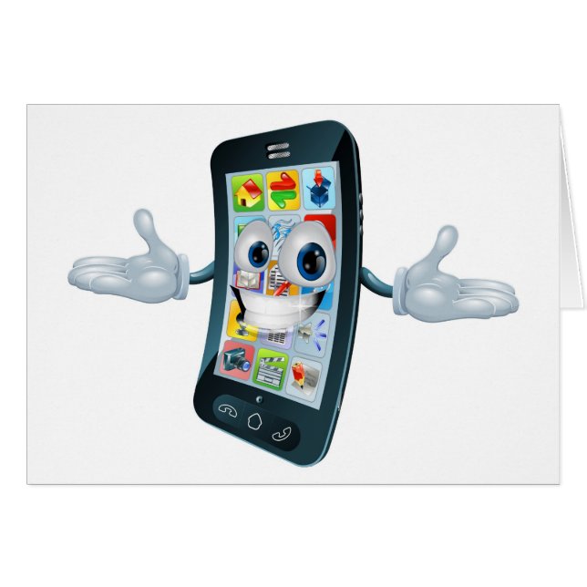 Man mobiele telefoon (Voorkant Horizontaal)