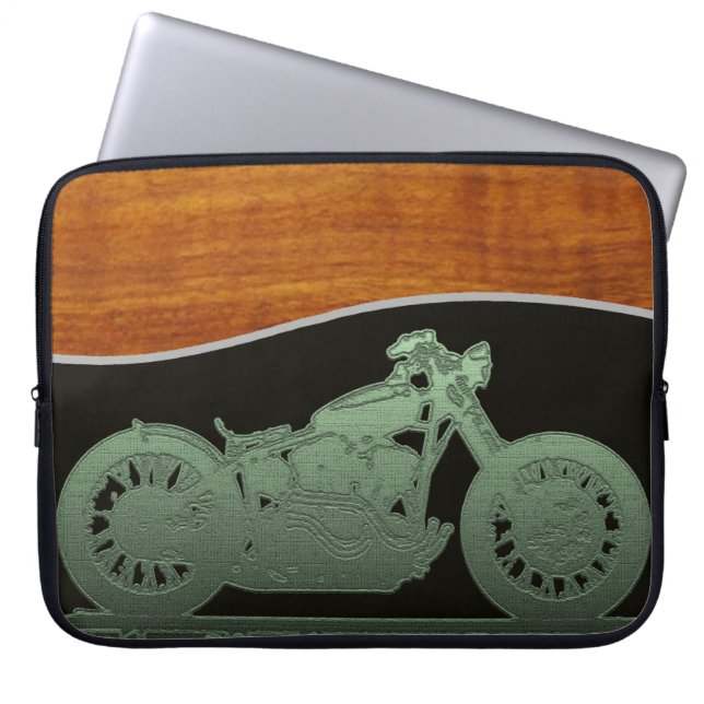 Man motorfiets laptop sleeve (Voorkant)