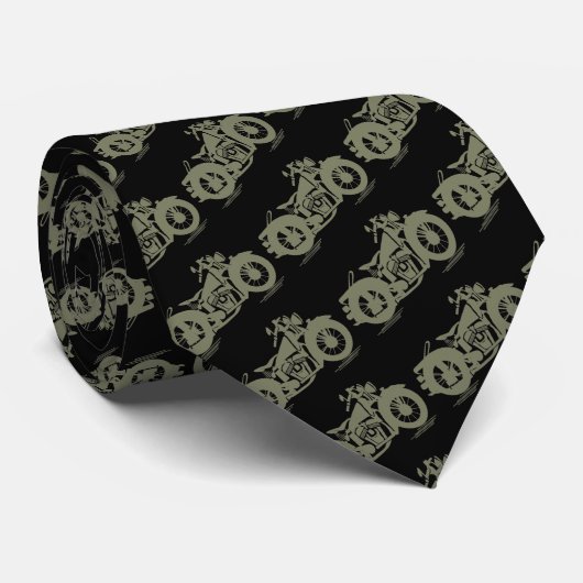 Man motorfiets stropdas (Opgerold)