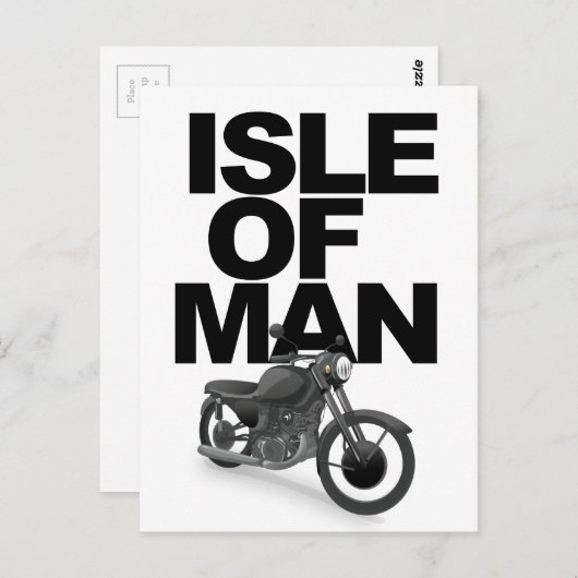 Man motorracer briefkaart (Voorkant / Achterkant)