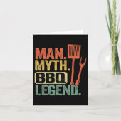 Man Myth BBQ Legend Barbecue Grillen Dad Grillfat Kaart (Voorkant)
