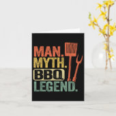 Man Myth BBQ Legend Barbecue Grillen Dad Grillfat Kaart (Gele Bloem)