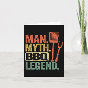 Man Myth BBQ Legend Barbecue Grillen Dad Grillfat Kaart