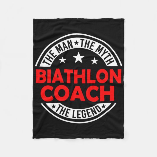 Man Myth Biathlon Coach Legende Funny Biathlon Coa Fleece Deken (Voorkant)