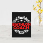 Man Myth Biathlon Coach Legende Funny Biathlon Coa Kaart (Gele Bloem)