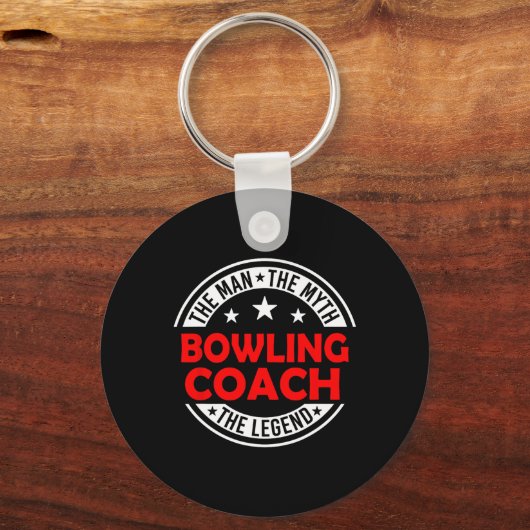 Man Myth Bowling Coach Legend Funny Bowling Coach  Sleutelhanger (Voorkant)