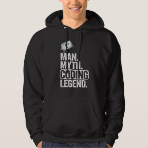 Man Myth Codering Legend Coder Pap Geek Computer P Hoodie