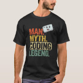 Man Myth Codering Legend Coder Pap Geek Computer P T-shirt (Voorkant)
