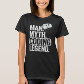 Man Myth Codering Legend Coder Pap Geek Computer P T-shirt (Voorkant)