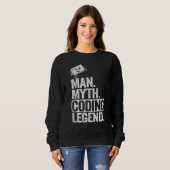 Man Myth Codering Legend Coder Pap Geek Computer P Trui (Voorkant volledig)