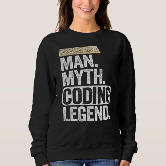Man Myth Codering Legend Coder Pap Geek Computer P Trui (Voorkant)