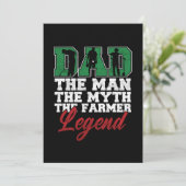 Man Myth Farmer Legend Vader Papa Farming Far Kaart (Staand voorkant)