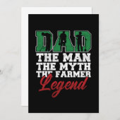 Man Myth Farmer Legend Vader Papa Farming Far Kaart (Voorkant / Achterkant)