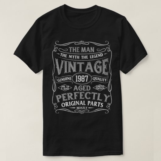 Man Myth Legend  1987 geboortejaar T-shirt (Design voorkant)