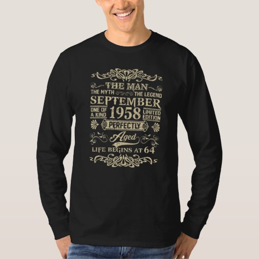 Man Myth Legend 64th Birthday 64 Y T-shirt (Voorkant)