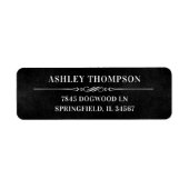 Man Myth Legend Black 50th Birthday Retouradres Etiket (Voorkant)