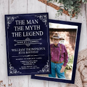 Man Myth Legend Blue Surprise 85th Birthday Foto Kaart