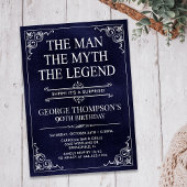 Man Myth Legend Blue Surprise 90ste verjaardag Kaart
