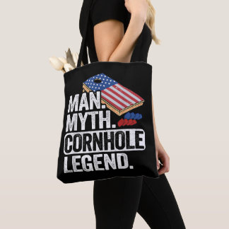 Man Myth Legend Cornhole USA Dad Tote Bag