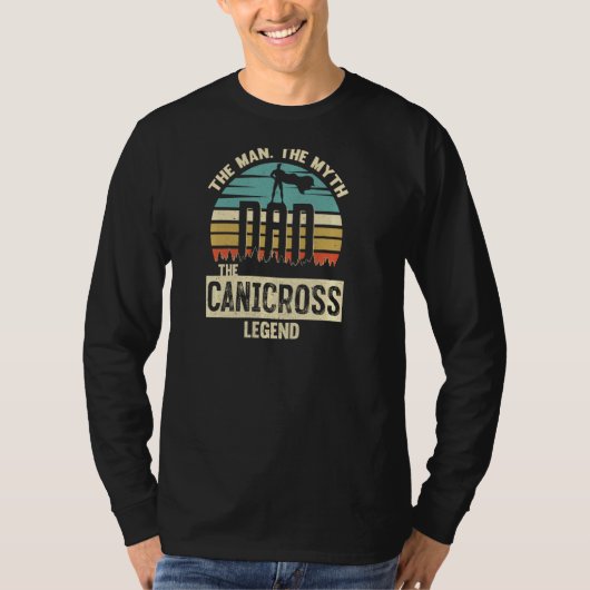 Man Myth Legend Dad Canicross Amazing Runner Pullo T-shirt (Voorkant)