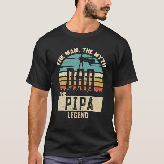 Man Myth Legend Dad Pipa T-shirt (Voorkant)