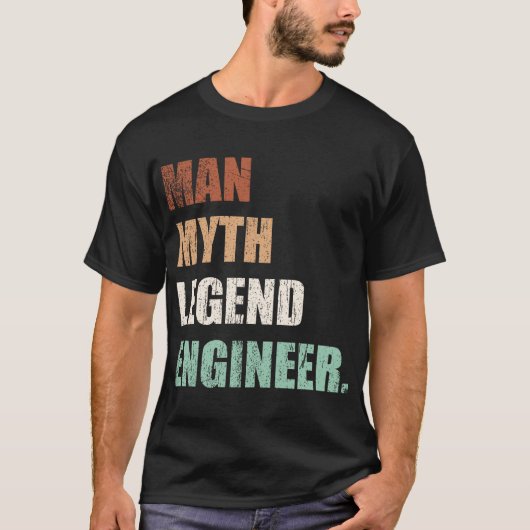 Man Myth Legend Engineer T-shirt (Voorkant)