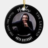 Man Myth Legend Foto Verjaardag Keramisch Ornament (Voorkant)