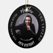 Man Myth Legend Foto Verjaardag Keramisch Ornament (Links)