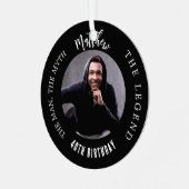 Man Myth Legend Foto Verjaardag Metalen Ornament (Voorkant links)