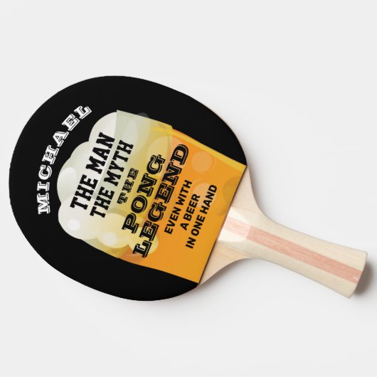 Man Myth Legend Funny Beer Tafeltennisbatje (Zijkant)