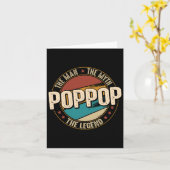 Man Myth Legend Funny Fathers Day Poppop Kaart (Gele Bloem)