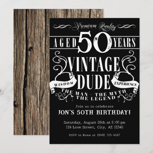  Man Myth Legend Mannen elke leeftijd Kaart (Voorkant / Achterkant)