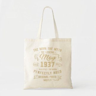Man Myth Legend mei 1937 85th Birthday Gift 85 Yea Tote Bag