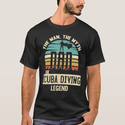 Man Myth Legend Pap Scuba Diving T-shirt (Voorkant)