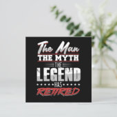 Man Myth Legende Retirement Grandpa Gift Kaart (Staand voorkant)