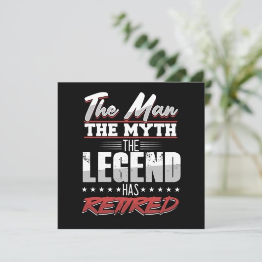 Man Myth Legende Retirement Grandpa Gift Kaart (Staand voorkant)