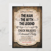 Man Myth Legende Retirement Uitnodiging (Voorkant)